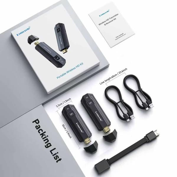 Lemorele Trådlöst HDMI-presentationskit P50 4K 50m med 8 sändare / Bildsystem / HDMI-kit
