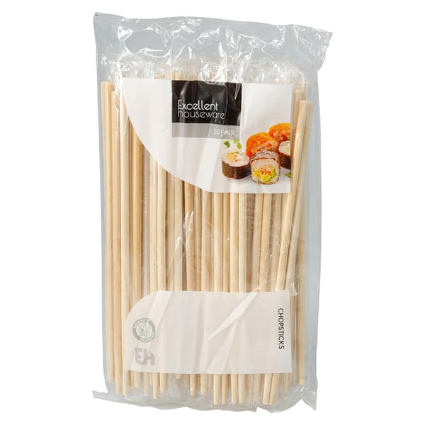 Ätpinnar i bambu 19,5cm 50 par / Sushipinnar / Engångsätpinnar
