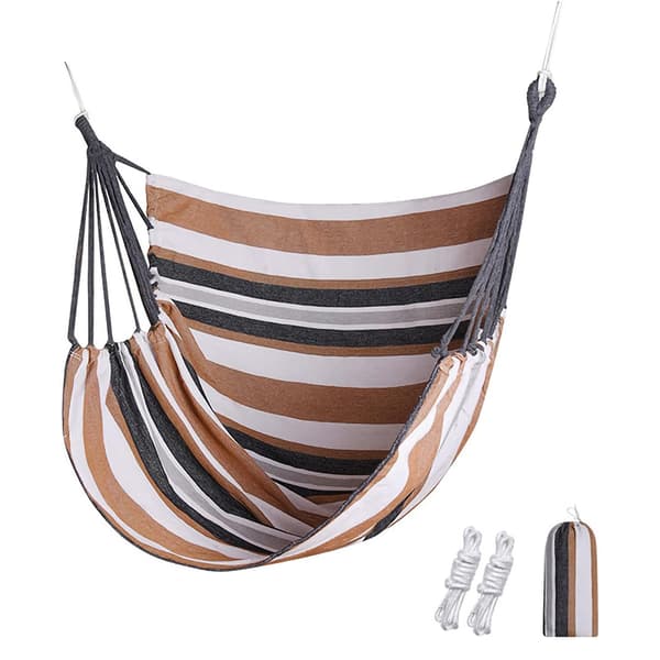 Randig Hängstol i canvastyg / hänggunga stol / hammockstol