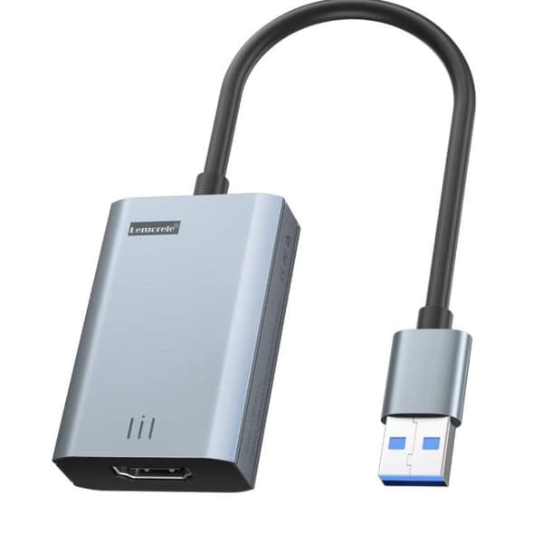Lemorele LC06 Plus USB till HDMI-adapter / videoadapter för skärm, TV och projektor