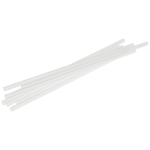 100-pack Sugrör i plast återanvändbara 22cm - Frostada vita plastsugrör / Dricksrör / Sugrörsset