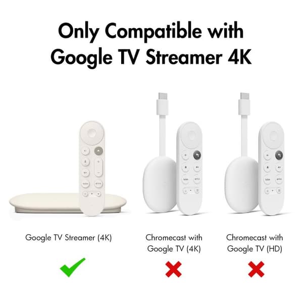 Hållare för Google TV Streamer 4K - Vit / Väggfäste för Google TV Streamer