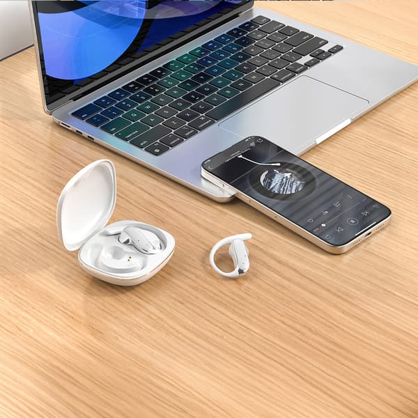 Dudao Bluetooth 5,3 Headset med öronkrokar - Vit