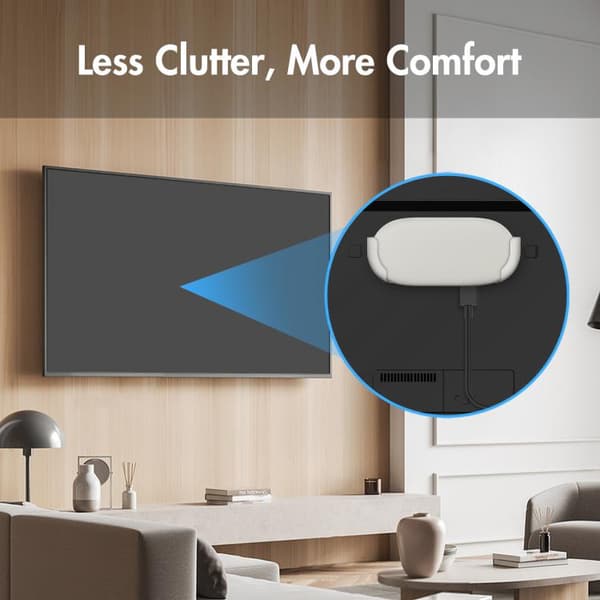 Hållare för Google TV Streamer 4K - Vit / Väggfäste för Google TV Streamer