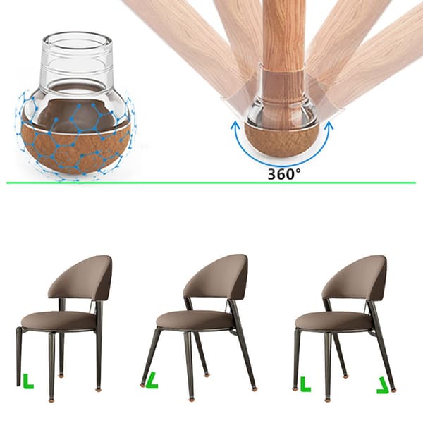 Golvskydd för stolar och bord 2,5cm Rund 4-pack golvskydd stolben