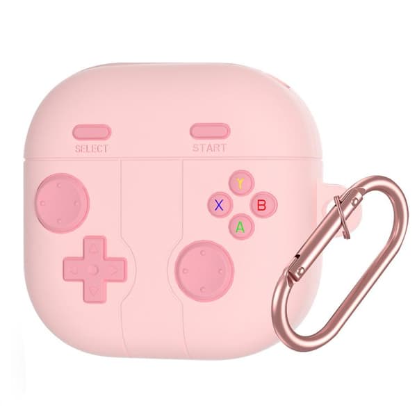 Silikonfodral i retrospel-stil för Samsung Galaxy Buds4/4 Pro - Rosa