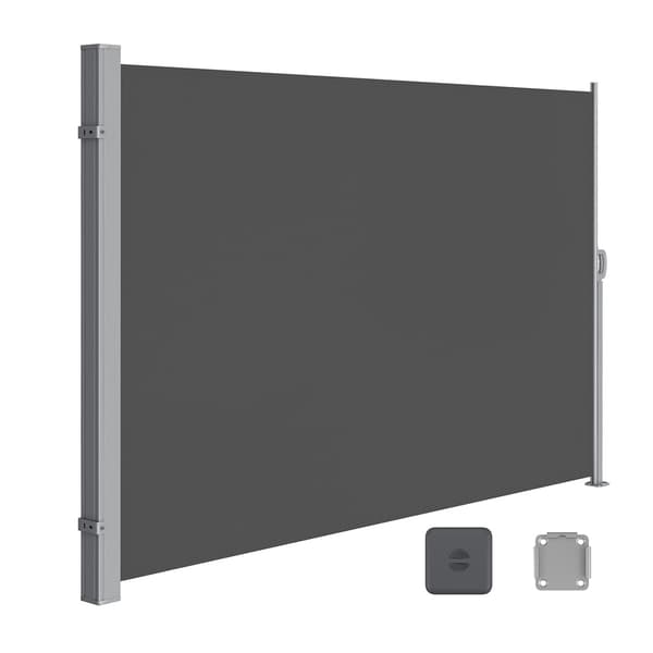 Utdragbart insynsskydd 2x3,5m - Grå / sidomarkis utdragbar / insynsskydd balkong