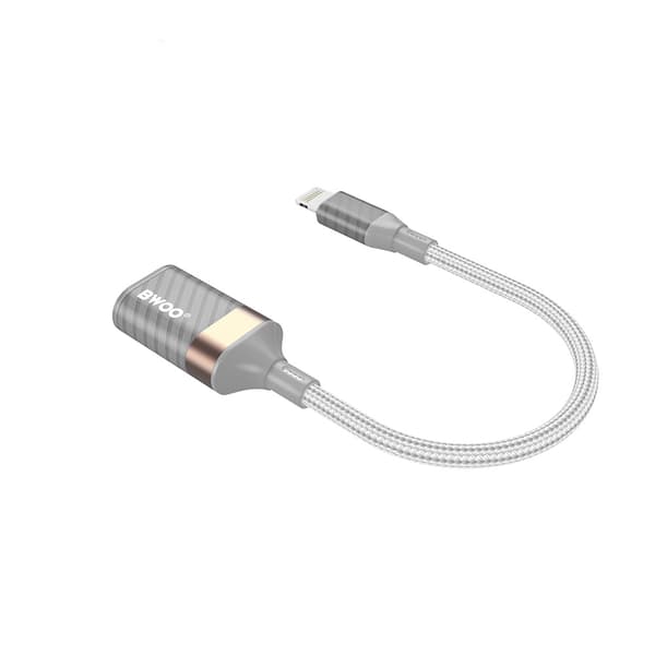 BWOO USB-adapter Lightning till USB-A, 18 cm