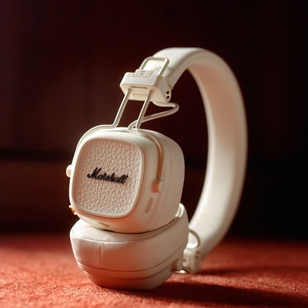 Marshall Major V Bluetooth-hörlurar - creme / trådlösa hörlurar / Bluetooth-headset