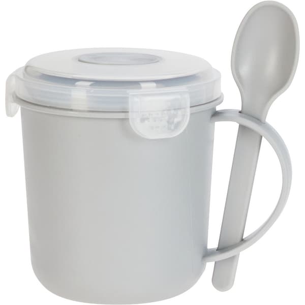 Soppmugg med lock och sked 500ml / Matmugg med lock