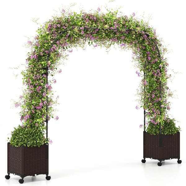 Trädgårdsbåge - spaljébåge med planteringslådor / pergolabåge / rosenbåge