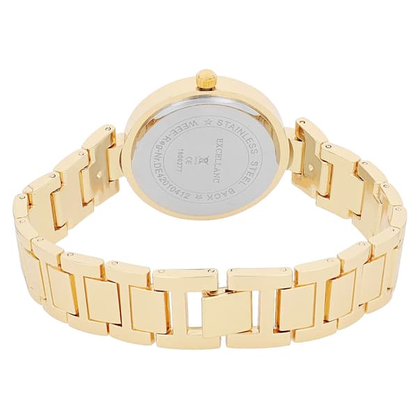 Excellanc Damklocka med metallänk / Armbandsur - Guld/Svart