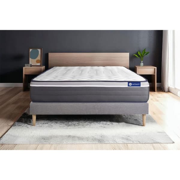 Sängset Madrass Sängbotten 80x190 cm - Grå Sängbotten (i kit) - ActiMemo Plus