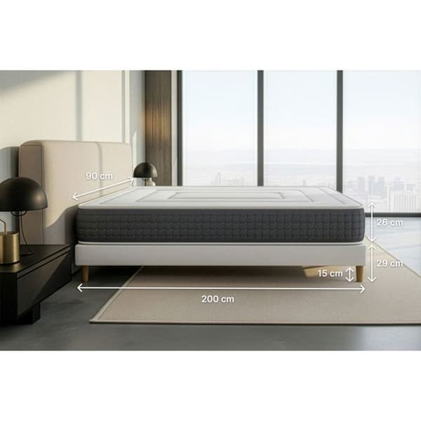 Twenty-Six Set 90 x 200 cm Vitt Kit Boxspring