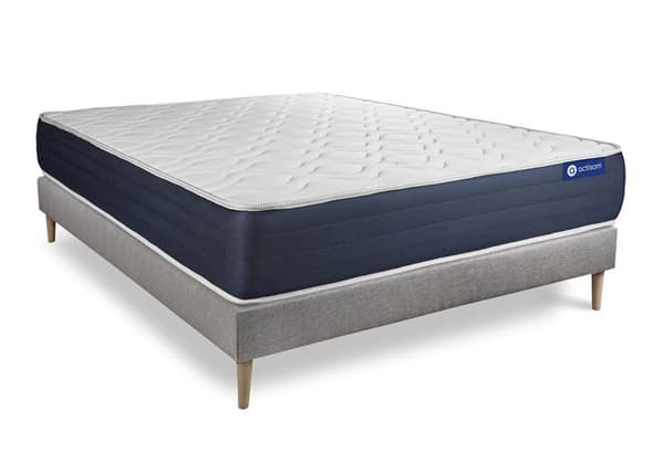 Sovkomplett 160x195 cm - Actilatex Sleep - Grå Sänggavel