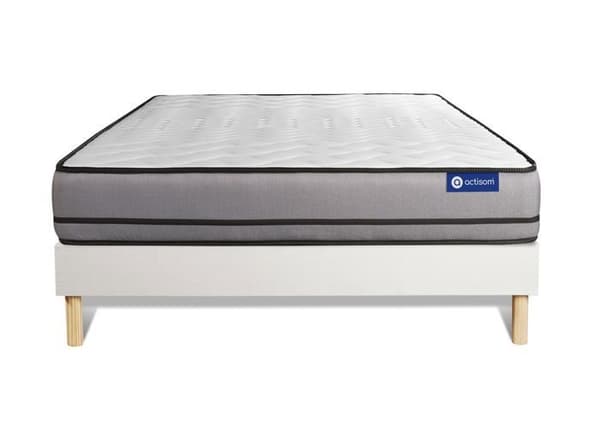 Madrass- och boxspringset 150x200 cm - Actimemo Night - Vitt boxspringkit