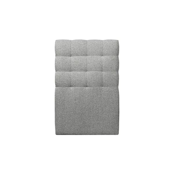Säng - Bouclette - Grå - Massivt trä - 90x190cm