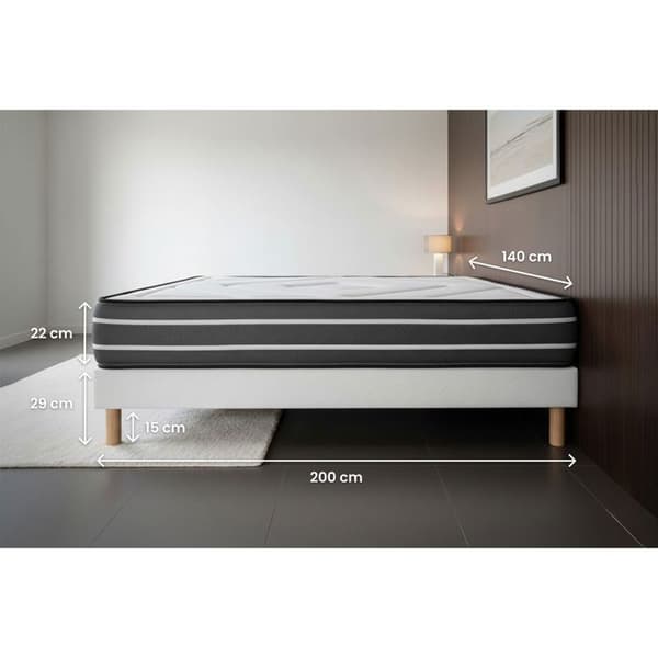 Pack Exklusiv 140 x 200 cm sängbotten Kit Vit