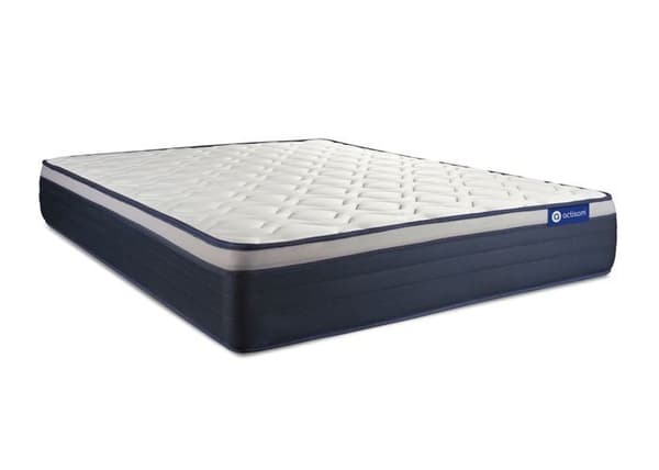 Madrass- och boxspringset 150x190 cm - Actimemo Max - Vitt boxspringkit