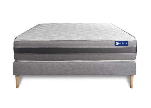 Madrass- och boxspringset 150x200 cm - Actilatex Relax - Grå boxspringkit