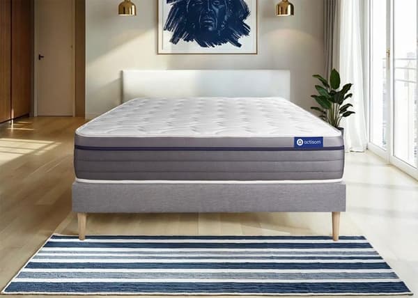 Madrass- och boxspringset 150x200 cm - Actiflex Zen - Boxspringkit Grå