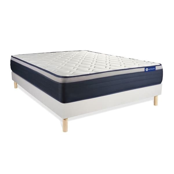 Sängset Madrass Sängbotten 120x190 cm - Vit Sängbotten (i kit) - Actimemo Max