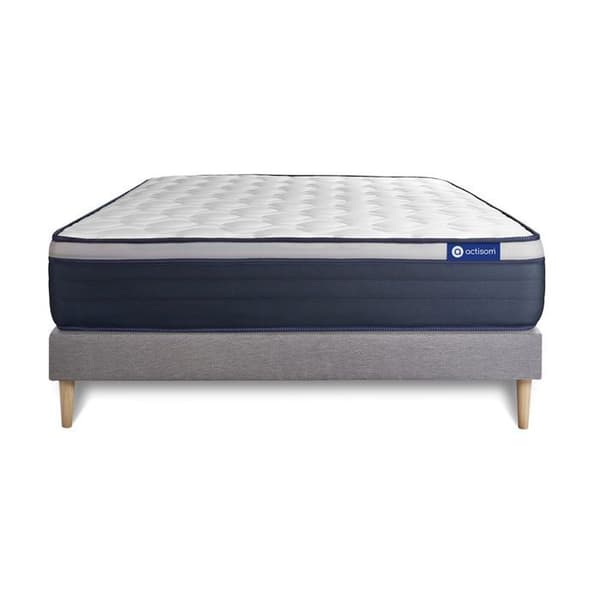 Sängset Madrass Sängbotten 200x200 cm - Grå Sängbotten (i kit) - Actimemo Max