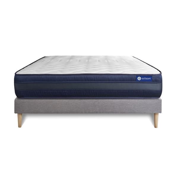Sängset Madrass Sängbotten 200x200 cm - Grå Sängbotten (i kit) - Actimemo Tech