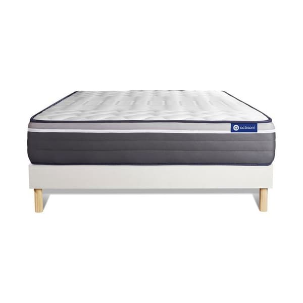 Sängset Madrass Sängbotten 140x190 cm - Vit Sängbotten (i kit) - ActiMemo Plus