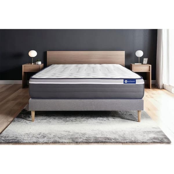 Sängset Madrass Sängbotten 80x190 cm - Grå Sängbotten (i kit) - Actiflex Plus