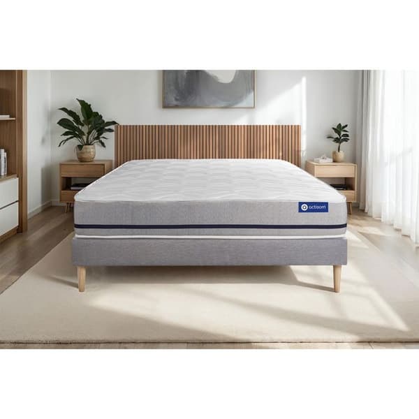 Sängset Madrass Sängbotten 90x190 cm - Grå Sängbotten (i kit) - Actimemo Soft