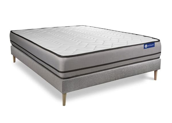 Madrass- och boxspringset 180x210 cm - Actimemo Night - Boxspringkit Grå