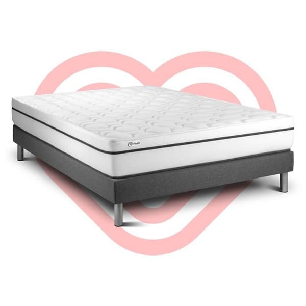 Sengemadras og Sengebund 150x200 cm - Grå Sengebund (i kit) - Vital Spa Grå