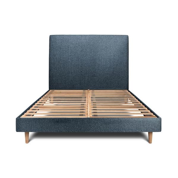 Lit - Bouclette - 135x190cm - Blå - Massivt trä