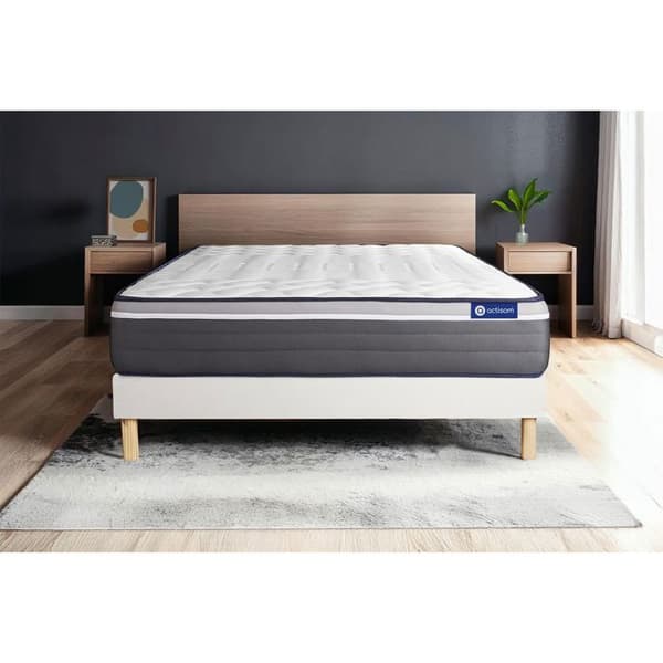 Sängset Madrass Sängbotten 80x190 cm - Vit Sängbotten (i kit) - ActiMemo Plus