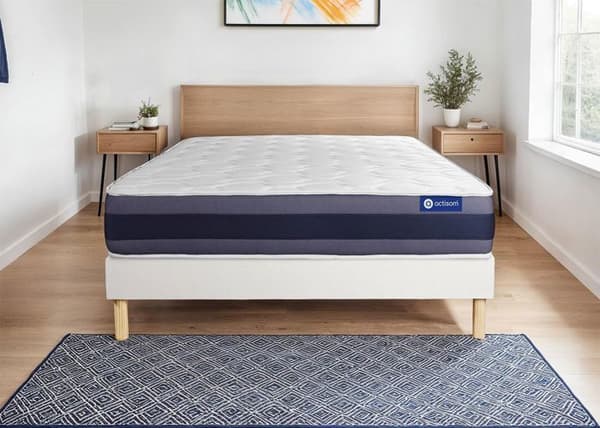 Madrass- och boxspringset 140x220 cm - Actimemo Morpho - Vit boxspringkit