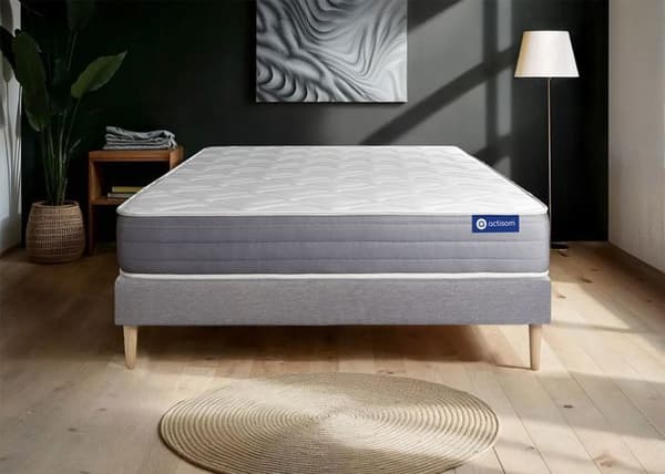 Madrass- och boxspringset 130x200 cm - Actimemo Dream - Boxspringkit Grå