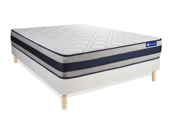 Madrass- och boxspringset 180x190 cm - Actimemo Ergo - Vit boxspringkit
