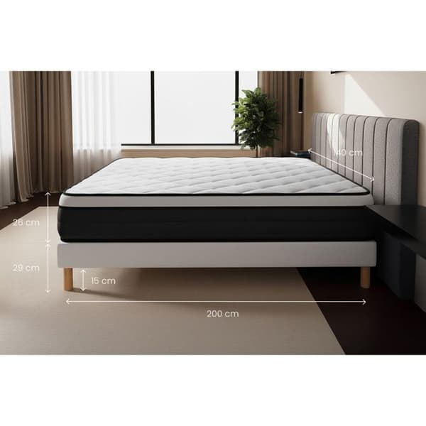 Svitset 140 x 200 cm Vitt Kit-bas