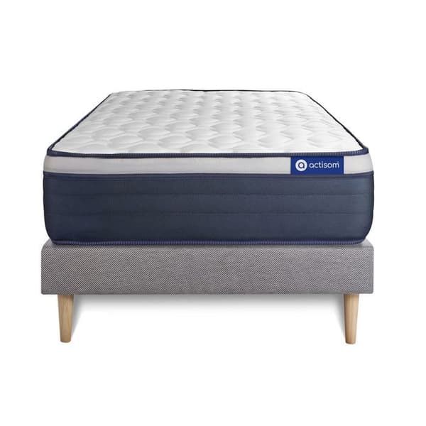 Sängset Madrass Sängbotten 80x200 cm - Grå Sängbotten (i kit) - Actimemo Max
