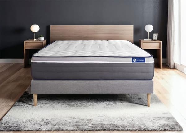 Madrass- och boxspringset 135x200 cm - Actiflex Plus - Boxspringkit grå