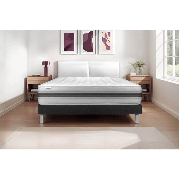 Sengemadras og Sengebund 135x200 cm - Sort Sengebund (i kit) - Vitalmemo Back Sort