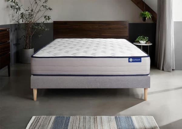 Madrass- och boxspringset 180x190 cm - Actimemo Form - Boxspringkit Grå