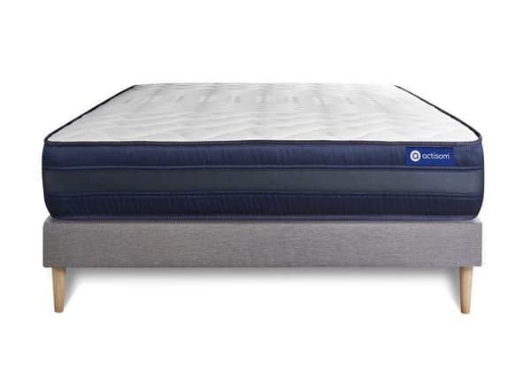 Madrass- och boxspringset 150x200 cm - Actiflex Tech - Boxspringkit grå