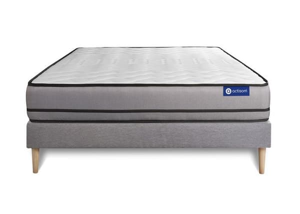 Madrass- och boxspringset 150x200 cm - Actimemo Night - Boxspringkit Grå
