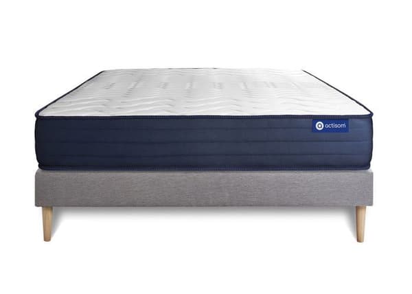Madrass- och boxspringset 180x190 cm - Actimemo Life - Boxspringkit Grå