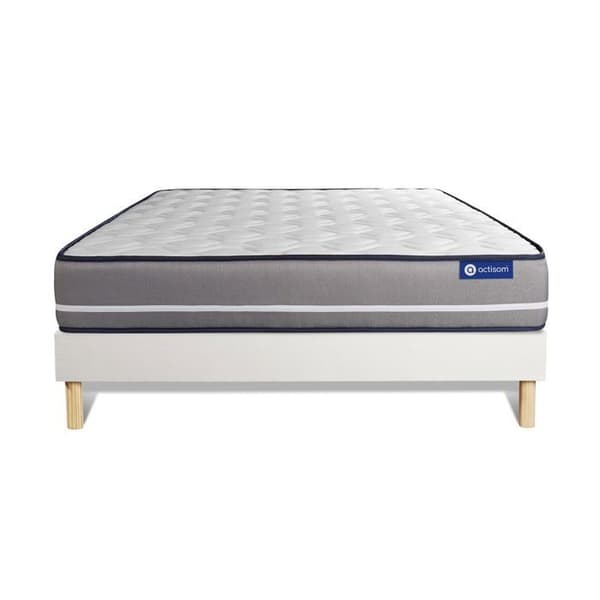 Sängset Madrass Sängbotten 140x190 cm - Vit Sängbotten (i kit) - Actimemo Pur