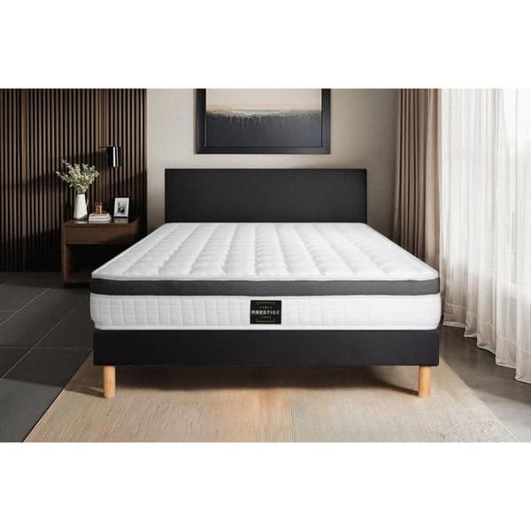 Superior Set 90 x 190 cm Svart Kit Boxspring