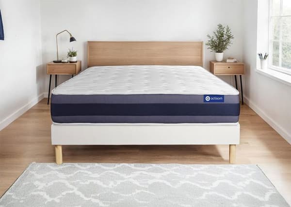 Madrass- och boxspringset 135x200 cm - Actilatex Morpho - Vitt boxspringkit