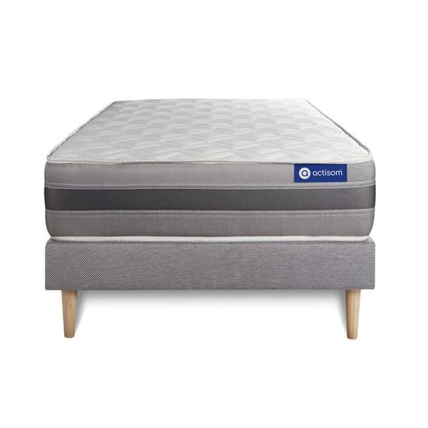 Sängset Madrass Sängbotten 90x190 cm - Grå Sängbotten (i kit) - Actimemo Relax